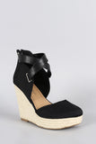 Breckelle Grosgrain Esparille Platform Wedge