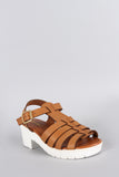 Bamboo Strappy Fisherman Platform Sandal