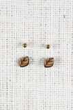 Leaf and Stud Earrings