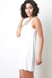 Fringe Neckline Sleeveless Dress