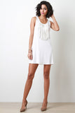 Fringe Neckline Sleeveless Dress