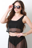 Mesh Trapeze Sleeveless Top