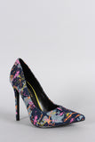 Shoe Republic LA Denim Paint Pointy Toe Pump