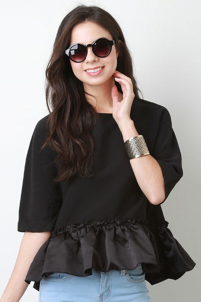 Ruffle Peplum Top