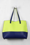 Pebbled Leatherette Two-Tone Reversible Bag