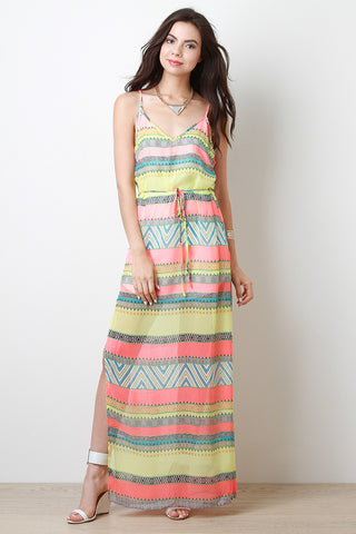 Tribal Print Maxi Dress