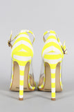 Striped Lucite Pointy Toe Stiletto Pump