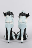 Shoe Republic LA Distressed Denim Platform Heel