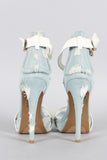 Shoe Republic LA Distressed Denim Platform Heel