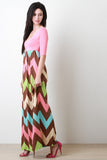 Twofer Chevron Maxi Dress