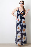 V-Neck Floral Maxi Dress