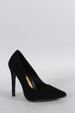 Nubuck Pointy Toe Pump
