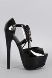 Liliana Patent Lucite Platform Heel