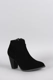 Bamboo Nubuck Cowboy Ankle Bootie