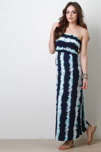 Striped Tube Maxi Dress