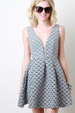 Geo Pattern Skater Dress