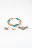 Stone Arrow Bracelets and Rings Set