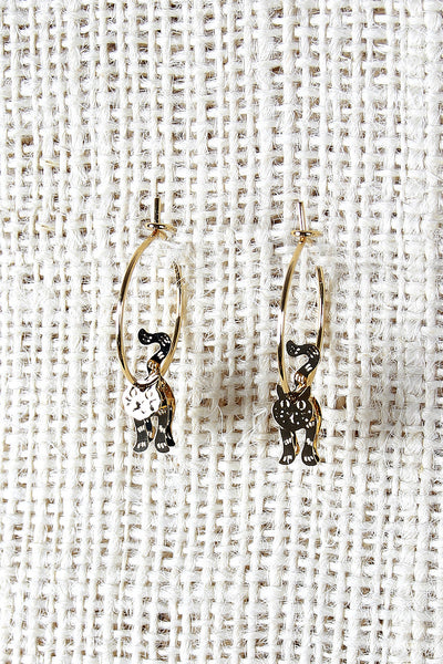 Cat Hoop Earrings