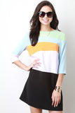 Colorblock Shift Dress