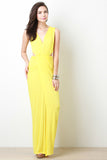 Ruched Slit Maxi Dress