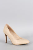 Bamboo Plain And Simple Almond Toe Pump