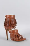 Liliana Fringe Fall Open Toe Heel