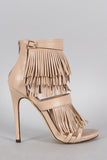 Liliana Fringe Fall Open Toe Heel