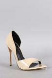 Patent Dorsay Open Toe Pump