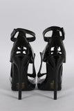 Patent Lucite Cutout Open Toe Heel