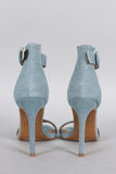 Shoe Republic LA Denim Ankle Strap Heel