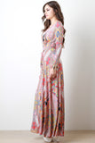 Graphic Wrap Maxi Dress