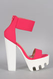 Wild Diva Lounge Neon Chunky Platform Heel