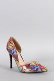 Wild Diva Lounge Multicolor Snake Dorsay Pump