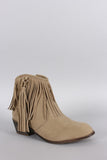 Fringe Tassel Ankle Bootie