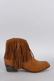 Fringe Tassel Ankle Bootie