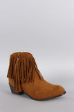 Fringe Tassel Ankle Bootie