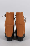 Bamboo Lug Sole Wedge Bootie