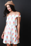 Off The Shoulder Ice Cream Dress