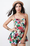 Floral Peplum Romper