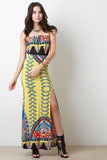 Paisley Strapless Maxi Dress