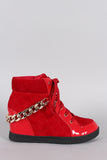 Street Style Rear Chain High Top Sneaker