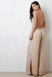 Halter Split Jumpsuit