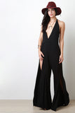 Halter Split Jumpsuit