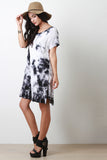Contrasting Tie Dye Dress