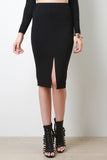 Front Slit Midi Skirt