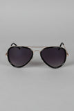 Color Trim Aviator Sunglasses