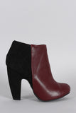 Bamboo Two Tone Quilted Ankle Bootie