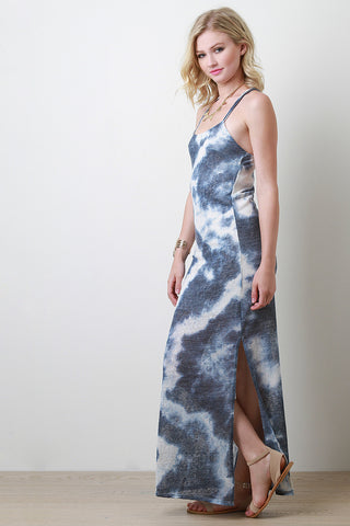 Knitted Tie Dye Maxi Dress