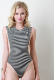 Sleeveless Plunge Spotted Bodysuit