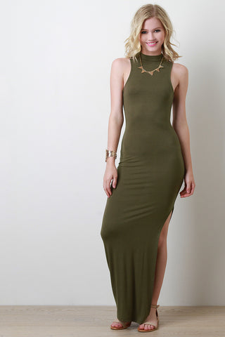 Side Vent Slit Maxi Dress